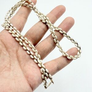 Napier Gold Plated Chain Faux Pearls Wire Wrapped Pearl Necklace